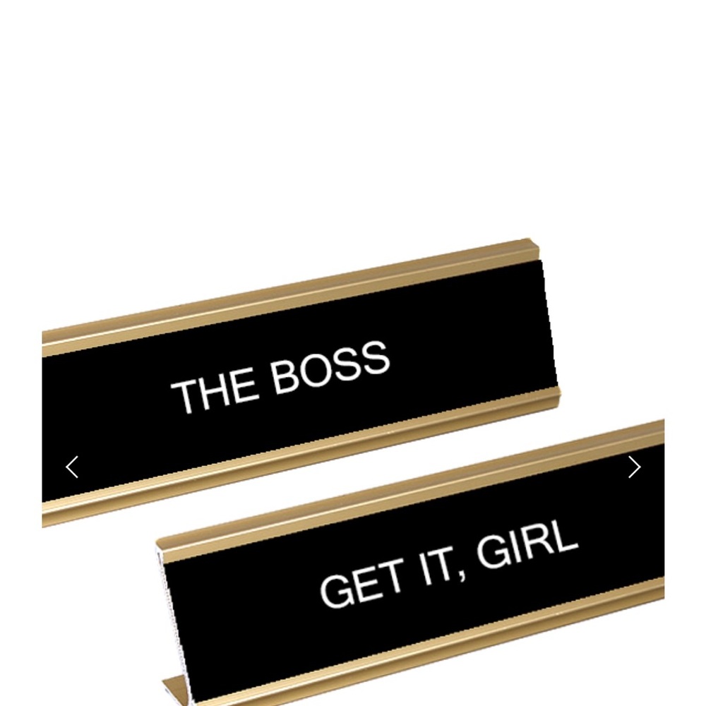 Cheezos Double Sided Desk Plaque - Get It, Girl or The Boss